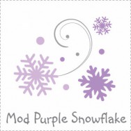 Mod Purple Snowflake Baby Shower